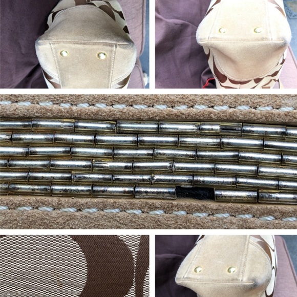 Coach Beaded Suede Tote - Picture 4 of 5